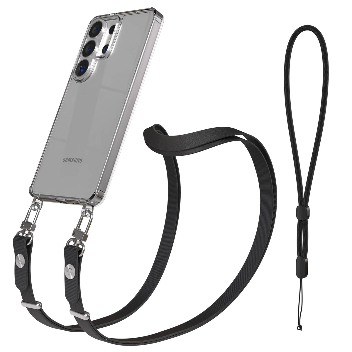 Samsung Galaxy S26 Ultra MagSafe Hülle mit magnetischer Crossbody Handykette #farbe_schwarz-magsafe-funktion-ohne-magsafe