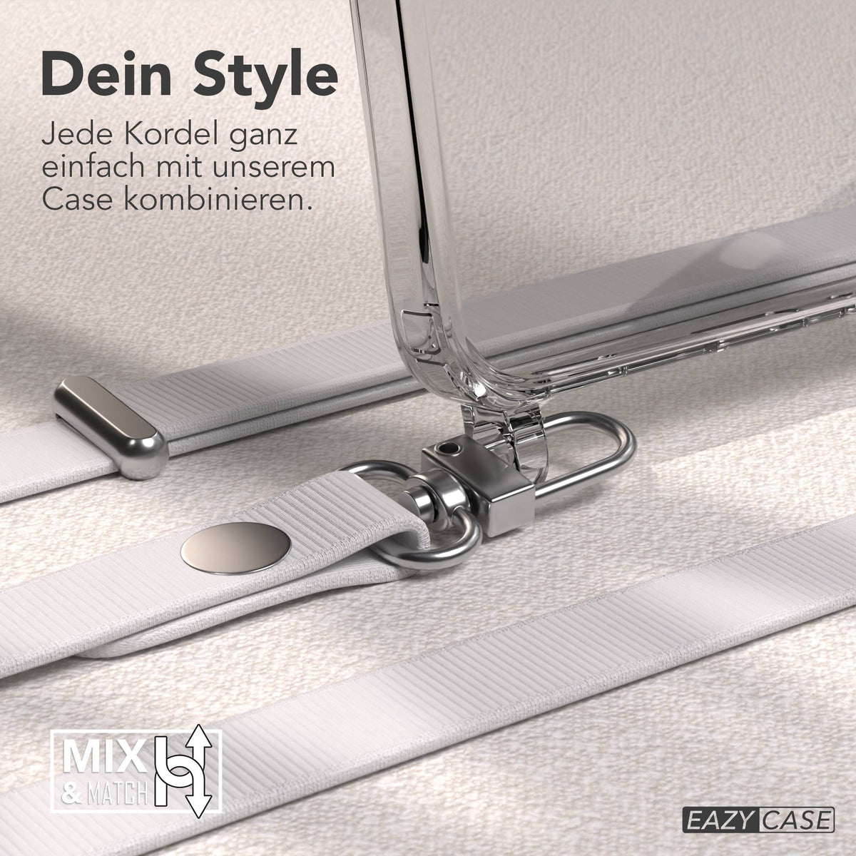 Samsung Galaxy A17 MagSafe Hülle mit magnetischer Crossbody Handykette #farbe_grau-magsafe-funktion-ohne-magsafe
