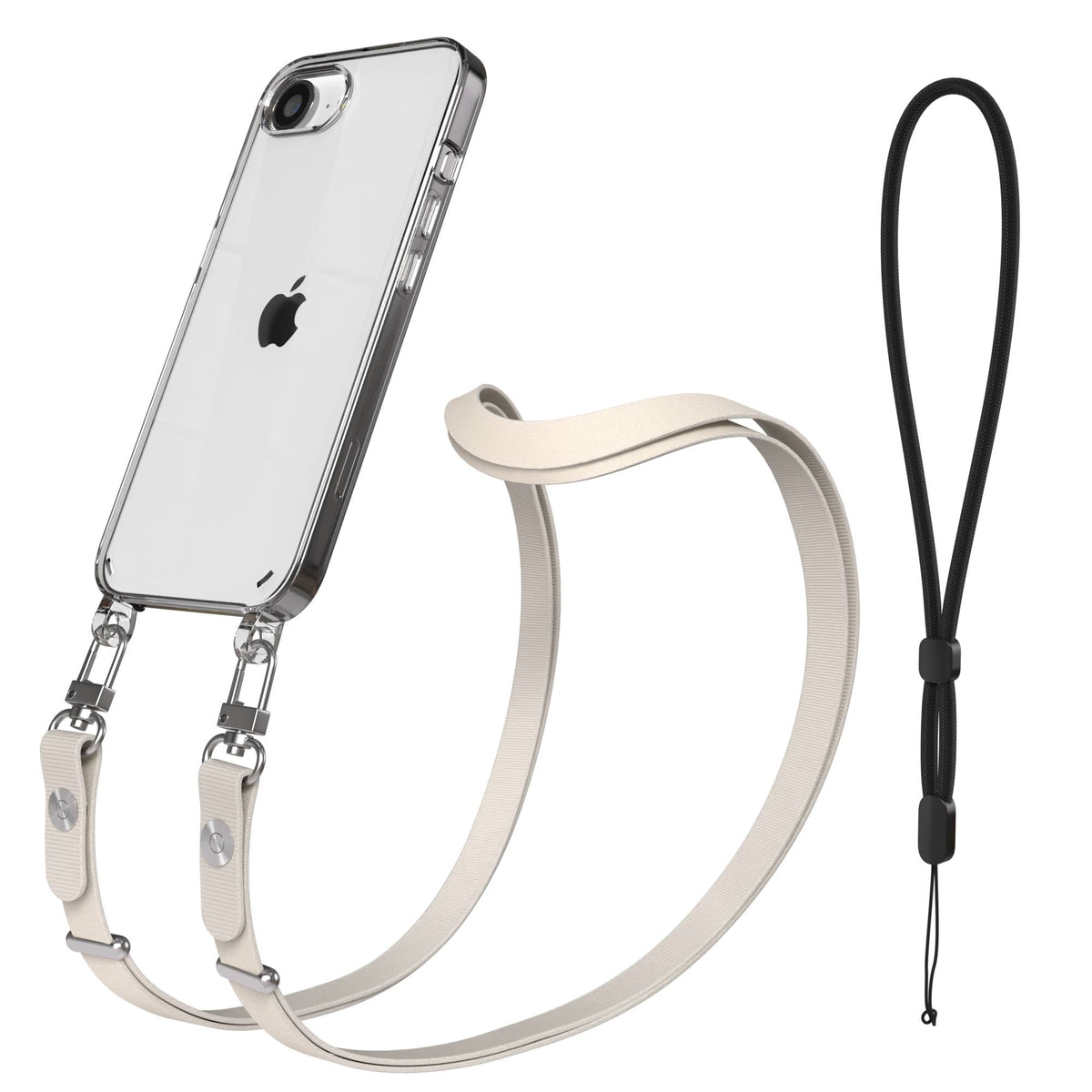 Apple iPhone 17e MagSafe Hülle mit magnetischem Crossbody-Umhängeband #farbe_taupe-magsafe-funktion-ohne-magsafe