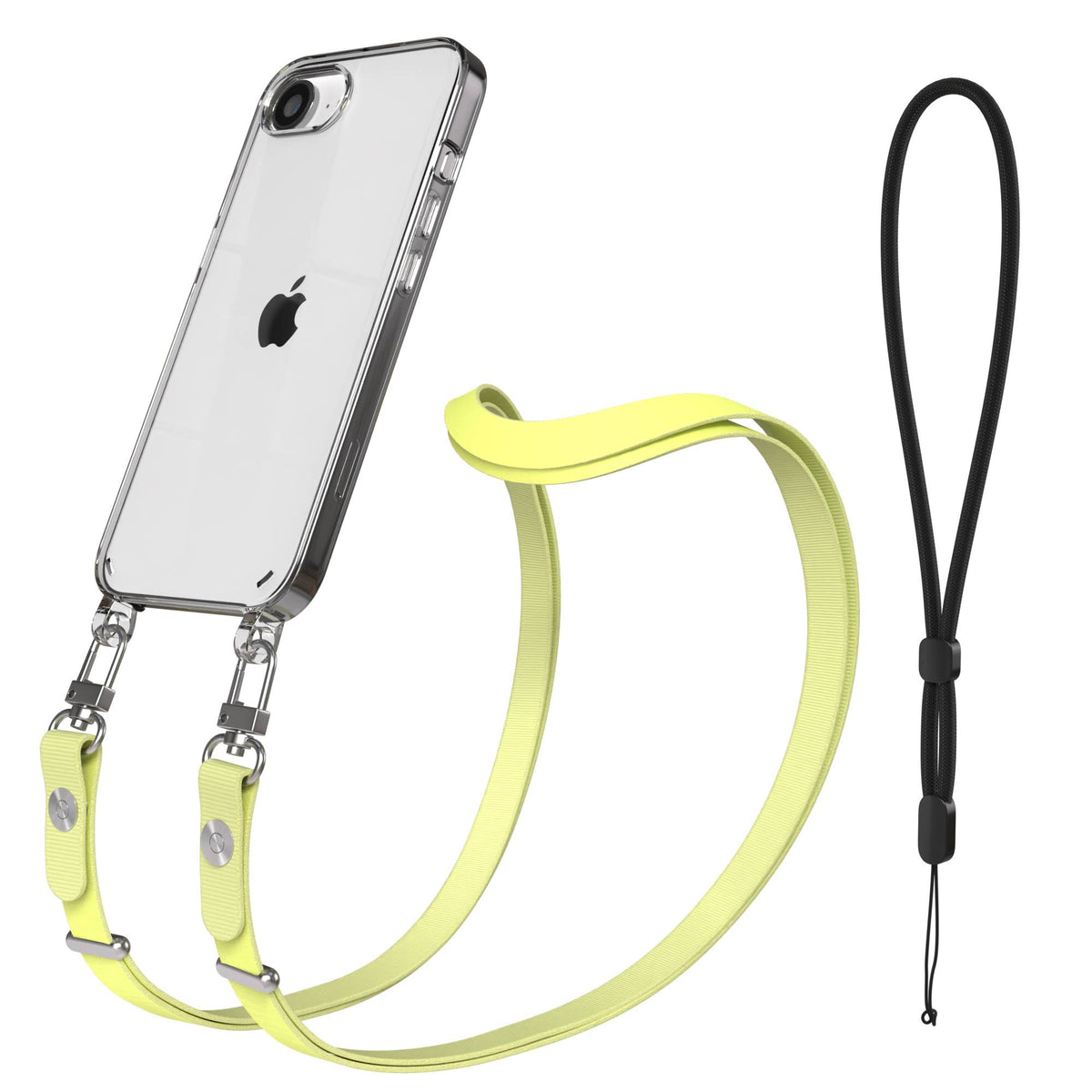 Apple iPhone 17e MagSafe Hülle mit magnetischem Crossbody-Umhängeband #farbe_gelb-magsafe-funktion-ohne-magsafe