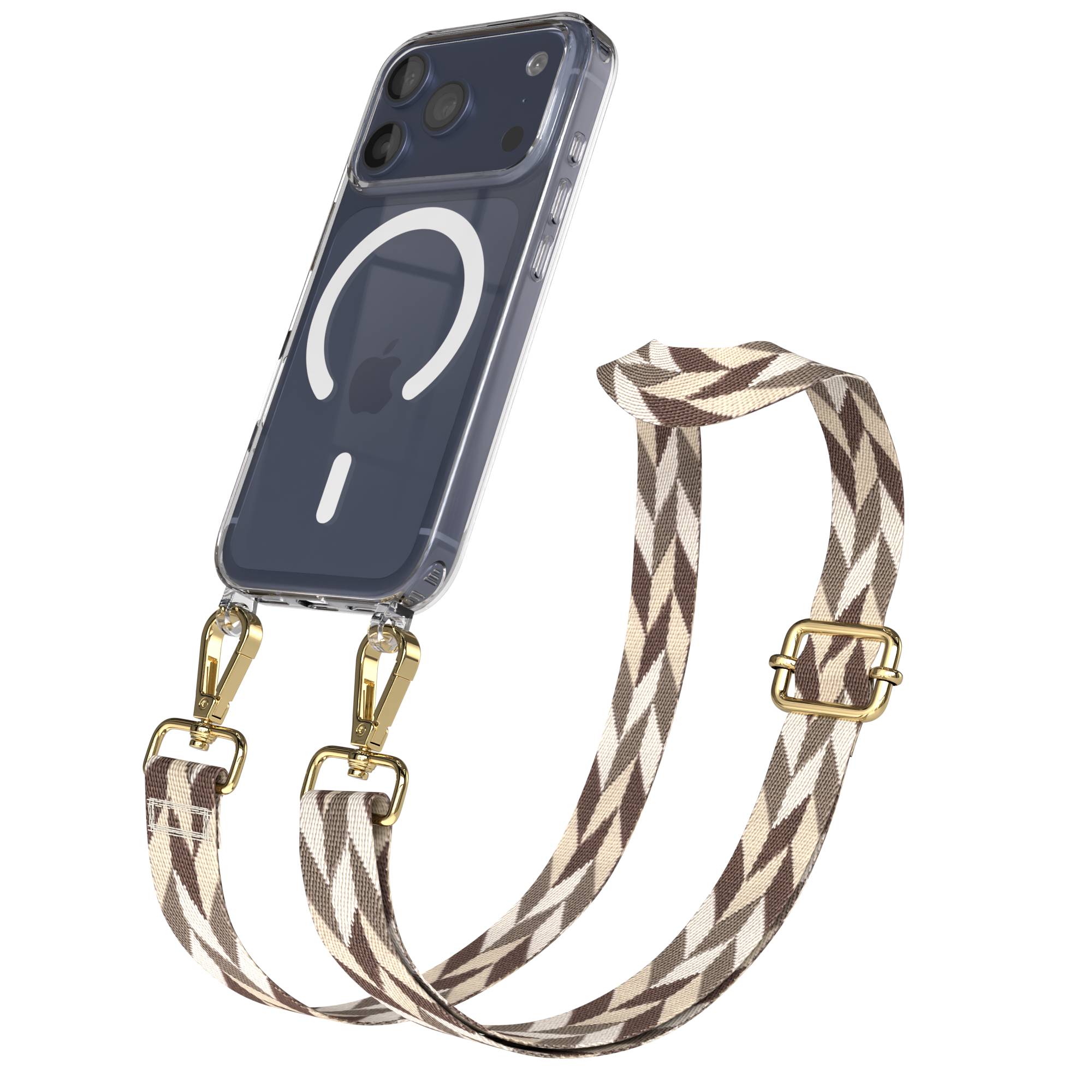 iPhone 17 Pro MagSafe Schutzhülle mit verstellbarem Boho Umhängeband
