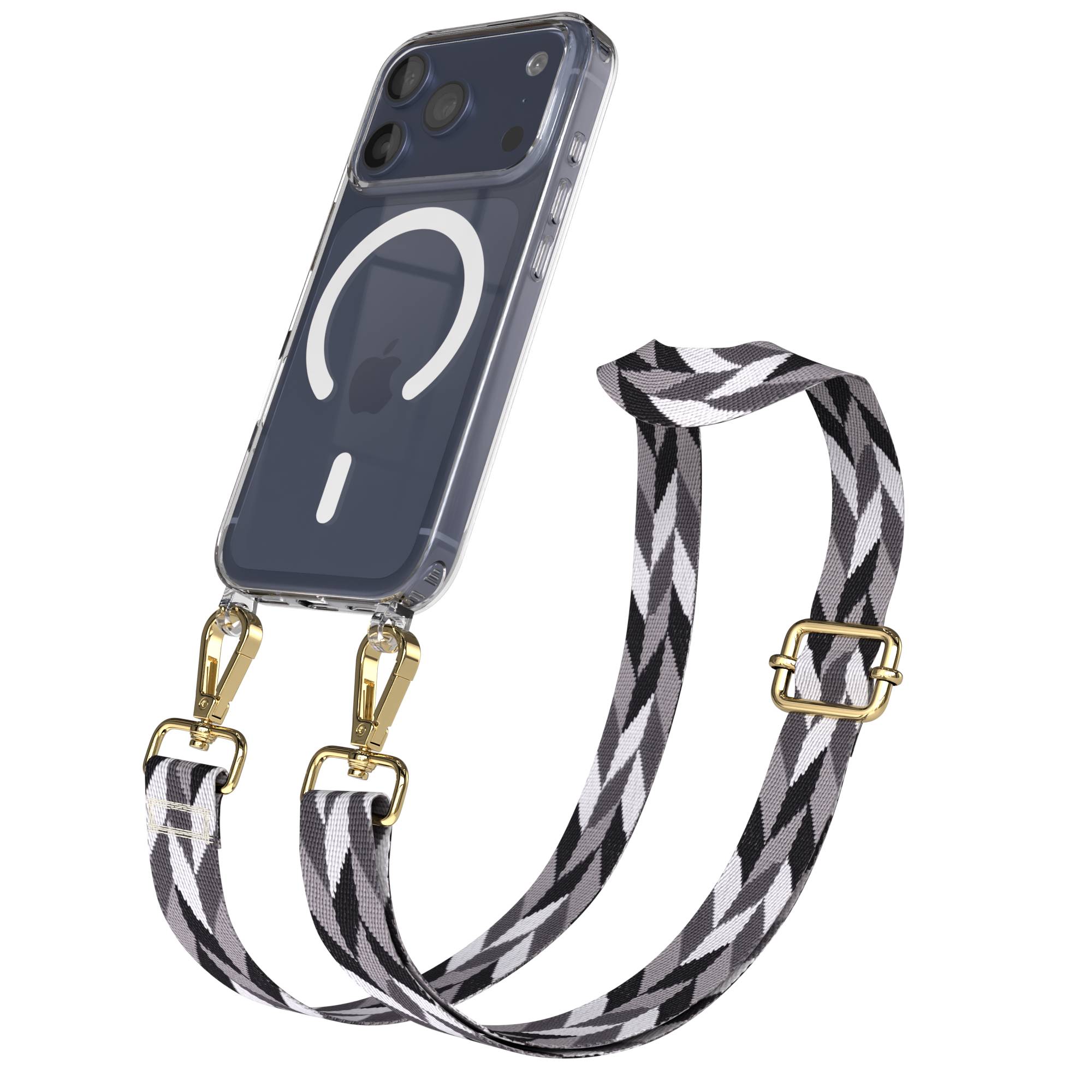 iPhone 17 Pro MagSafe Schutzhülle mit verstellbarem Boho Umhängeband
