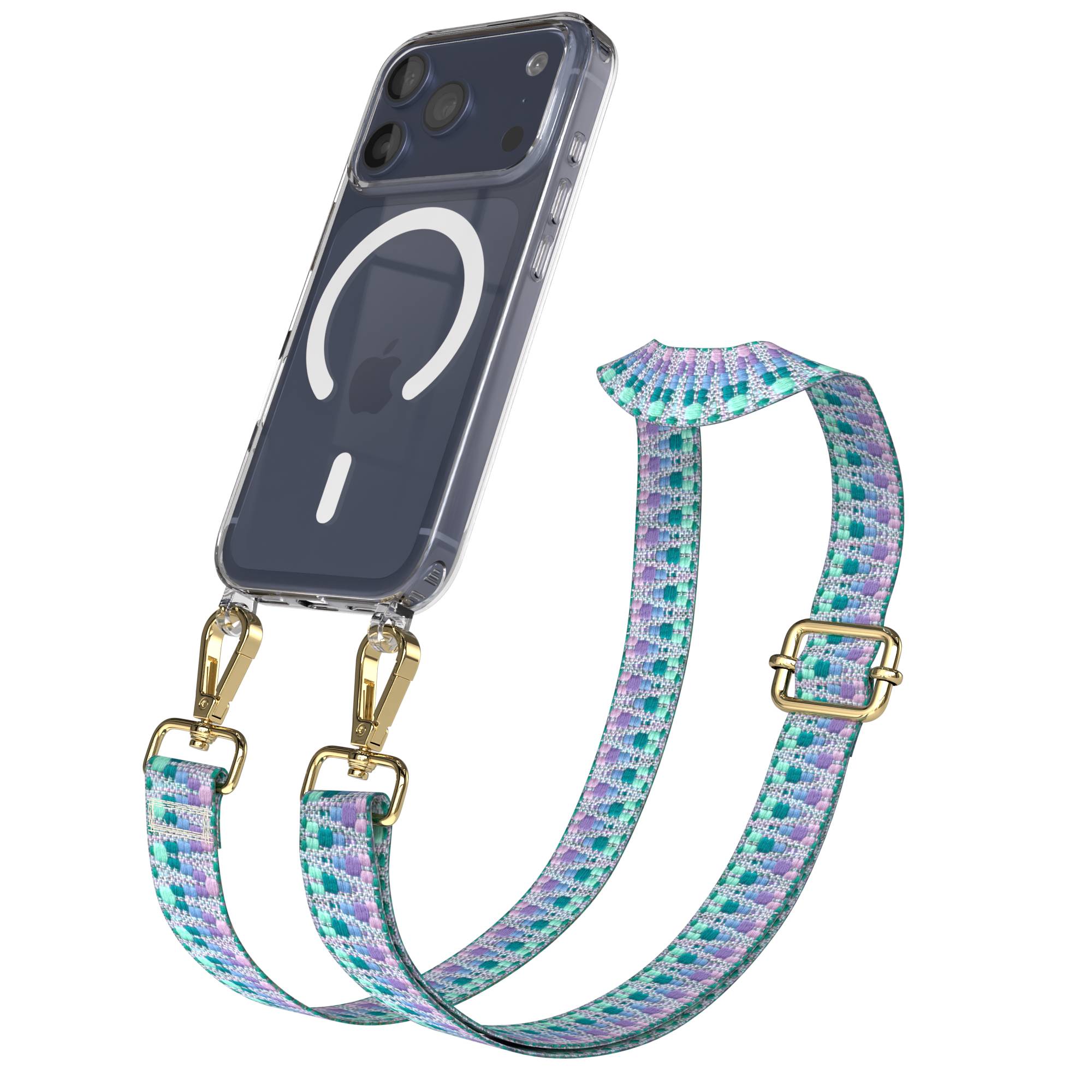 iPhone 17 Pro MagSafe Schutzhülle mit verstellbarem Boho Umhängeband