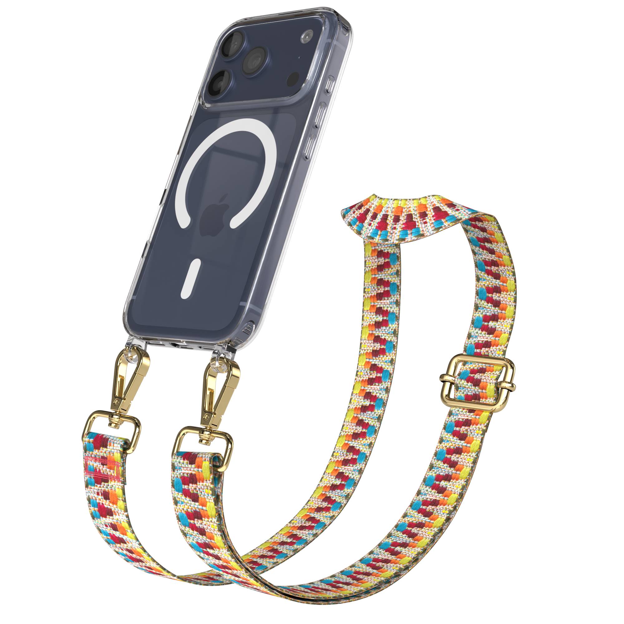 iPhone 17 Pro MagSafe Schutzhülle mit verstellbarem Boho Umhängeband
