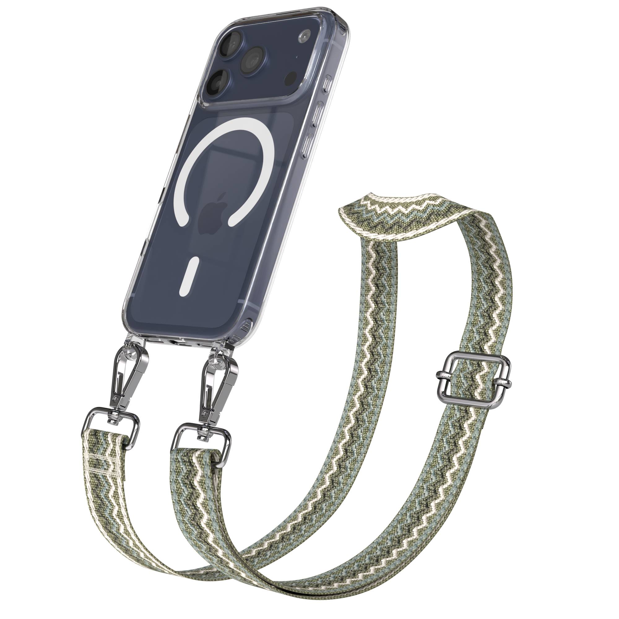 Apple iPhone 17 Pro MagSafe Hülle mit verstellbarem Boho Umhängeband