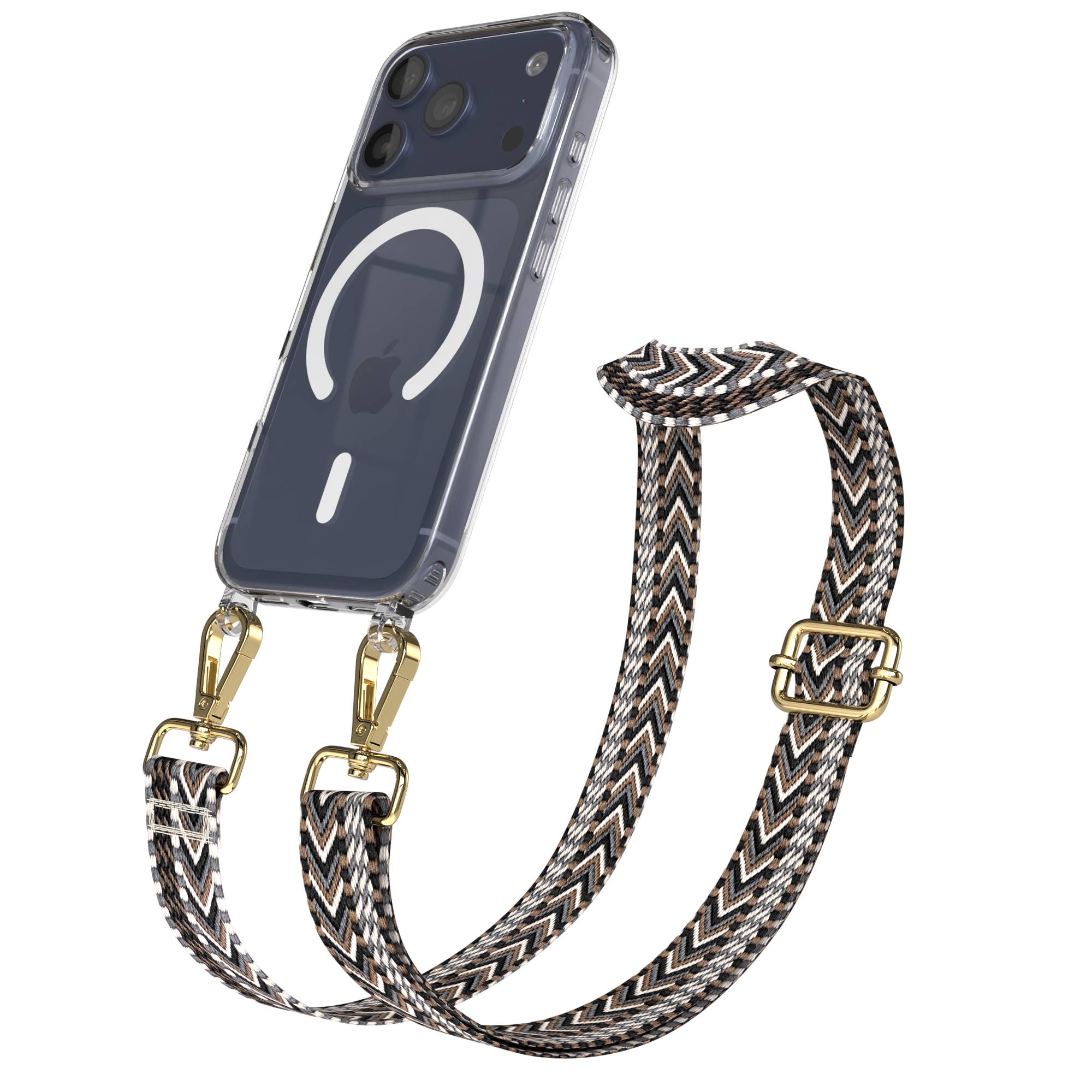 Apple iPhone 17 Pro MagSafe Hülle mit verstellbarem Boho Umhängeband
