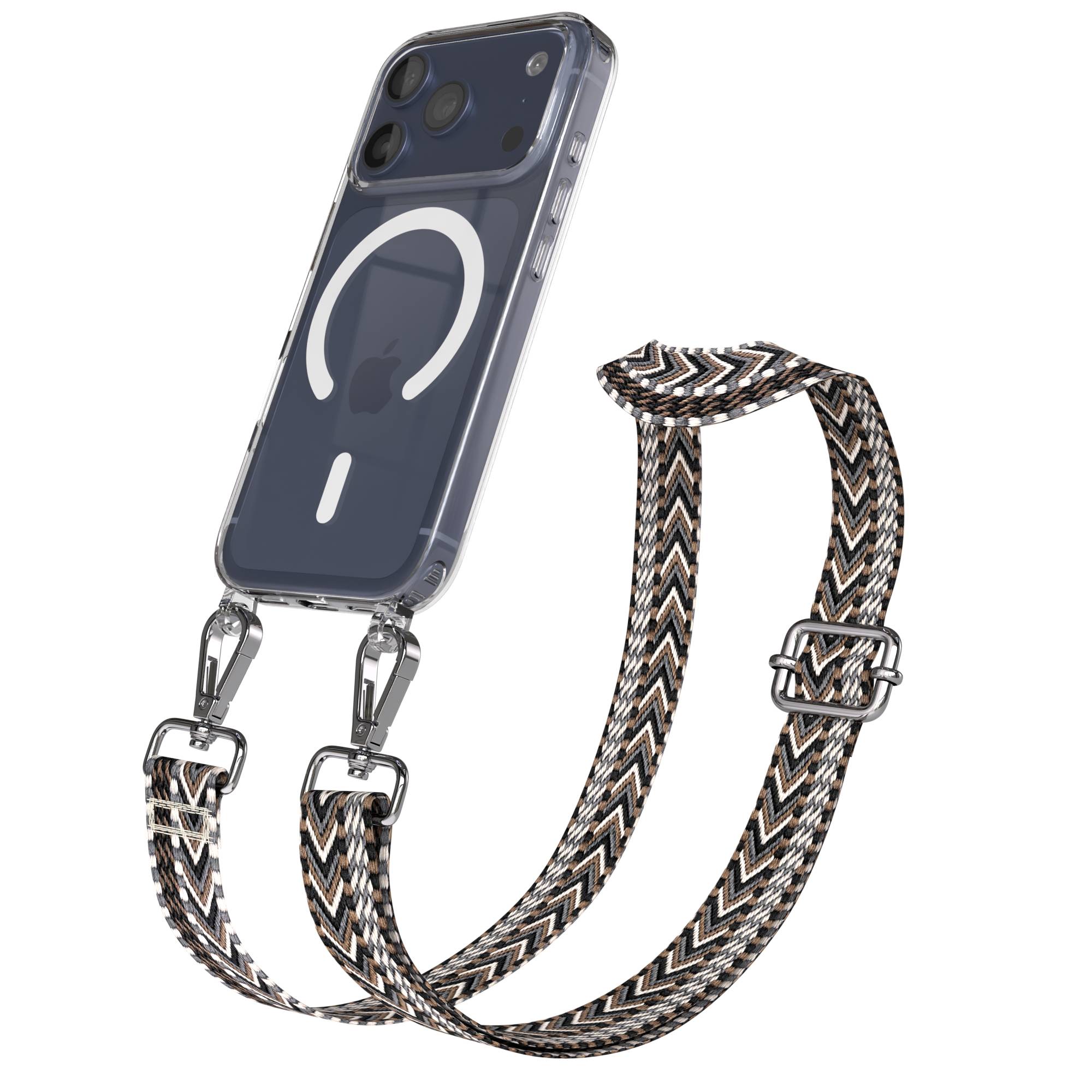 Apple iPhone 17 Pro MagSafe Hülle mit verstellbarem Boho Umhängeband