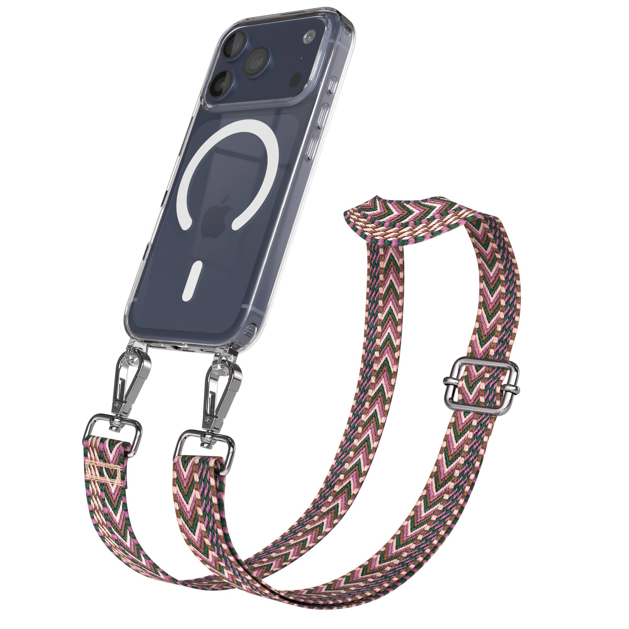 Apple iPhone 17 Pro MagSafe Hülle mit verstellbarem Boho Umhängeband