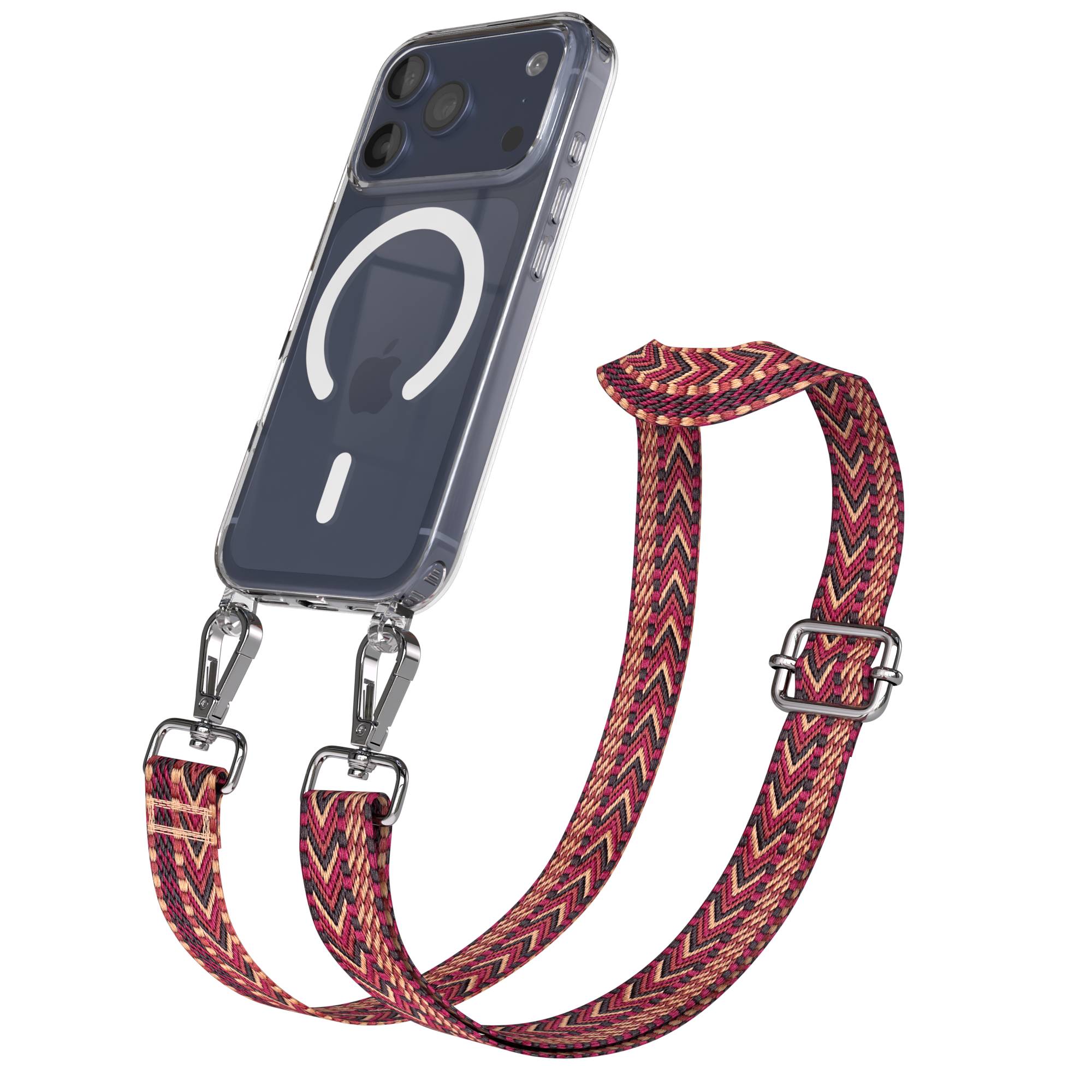Apple iPhone 17 Pro MagSafe Hülle mit verstellbarem Boho Umhängeband
