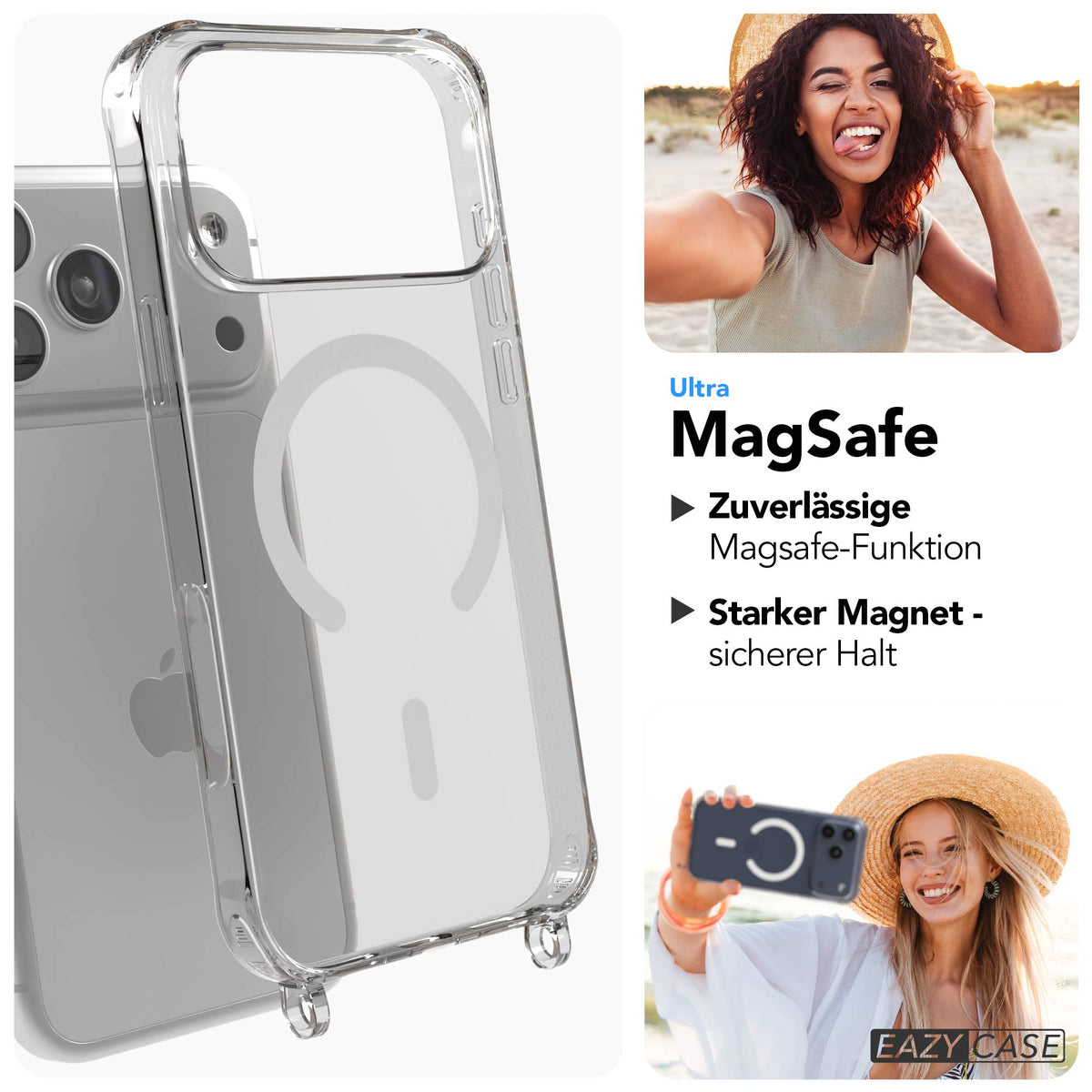 Apple iPhone 17 Pro Max Handykette mit Metallkette und Kordel MagSafe