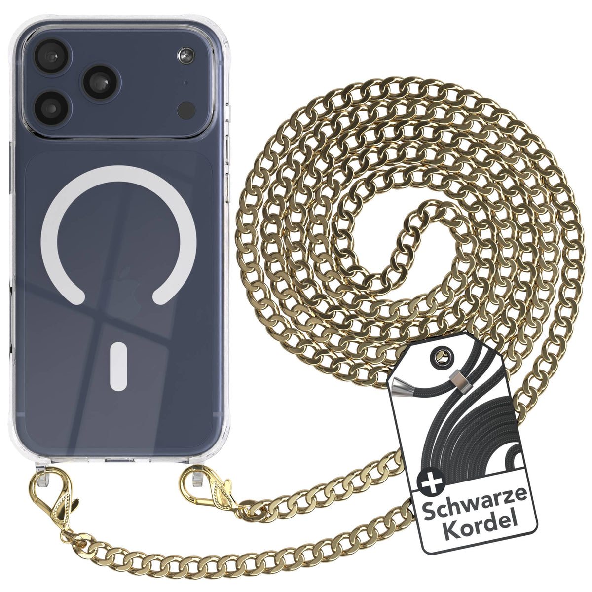 Apple iPhone 17 Pro Max Handykette mit Metallkette und Kordel MagSafe