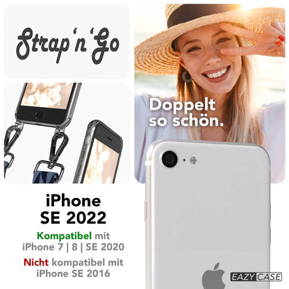 iPhone SE Handykette mit verstellbarem Band und Hülle von EAZY CASE 