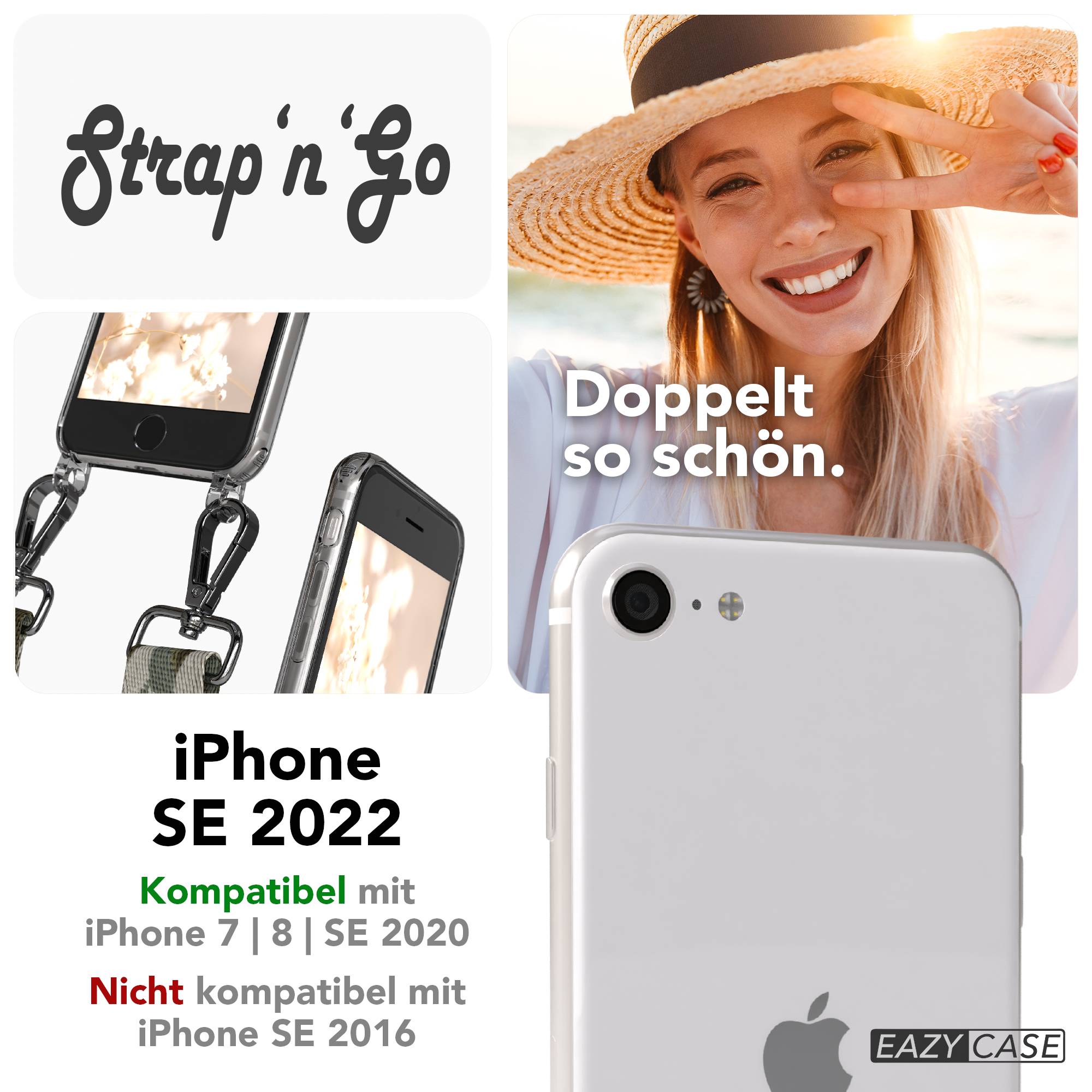 iPhone SE Handykette mit verstellbarem Band und Hülle von EAZY CASE 