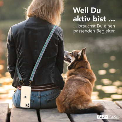 iPhone 11 Pro Max Handykette mit verstellbarem Boho Trageriemen von EAZY CASE 