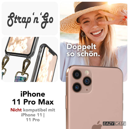 iPhone 11 Pro Max Handykette mit verstellbarem Boho Trageriemen von EAZY CASE 