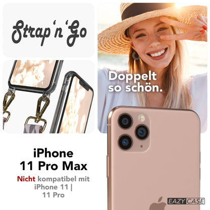 iPhone 11 Pro Max Handykette mit verstellbarem Boho Trageriemen von EAZY CASE 