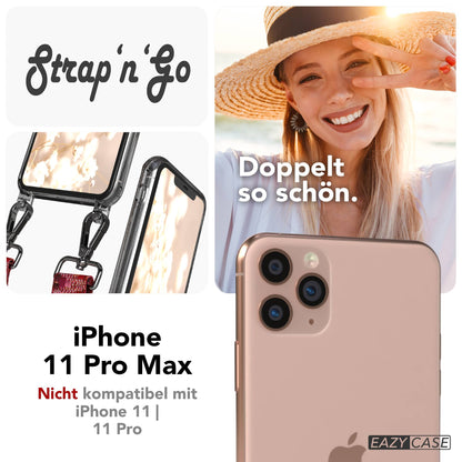 iPhone 11 Pro Max Handykette mit verstellbarem Boho Trageriemen von EAZY CASE 