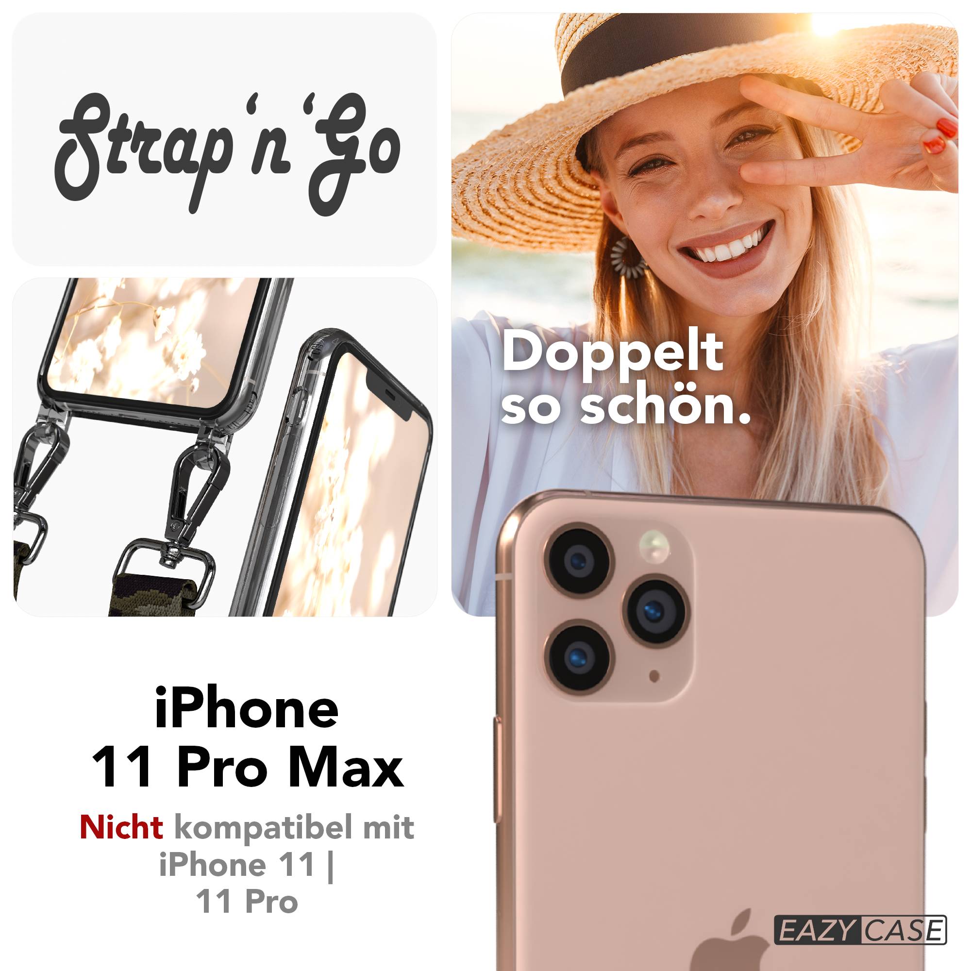 iPhone 11 Pro Max Handykette mit verstellbarem Boho Trageriemen von EAZY CASE 