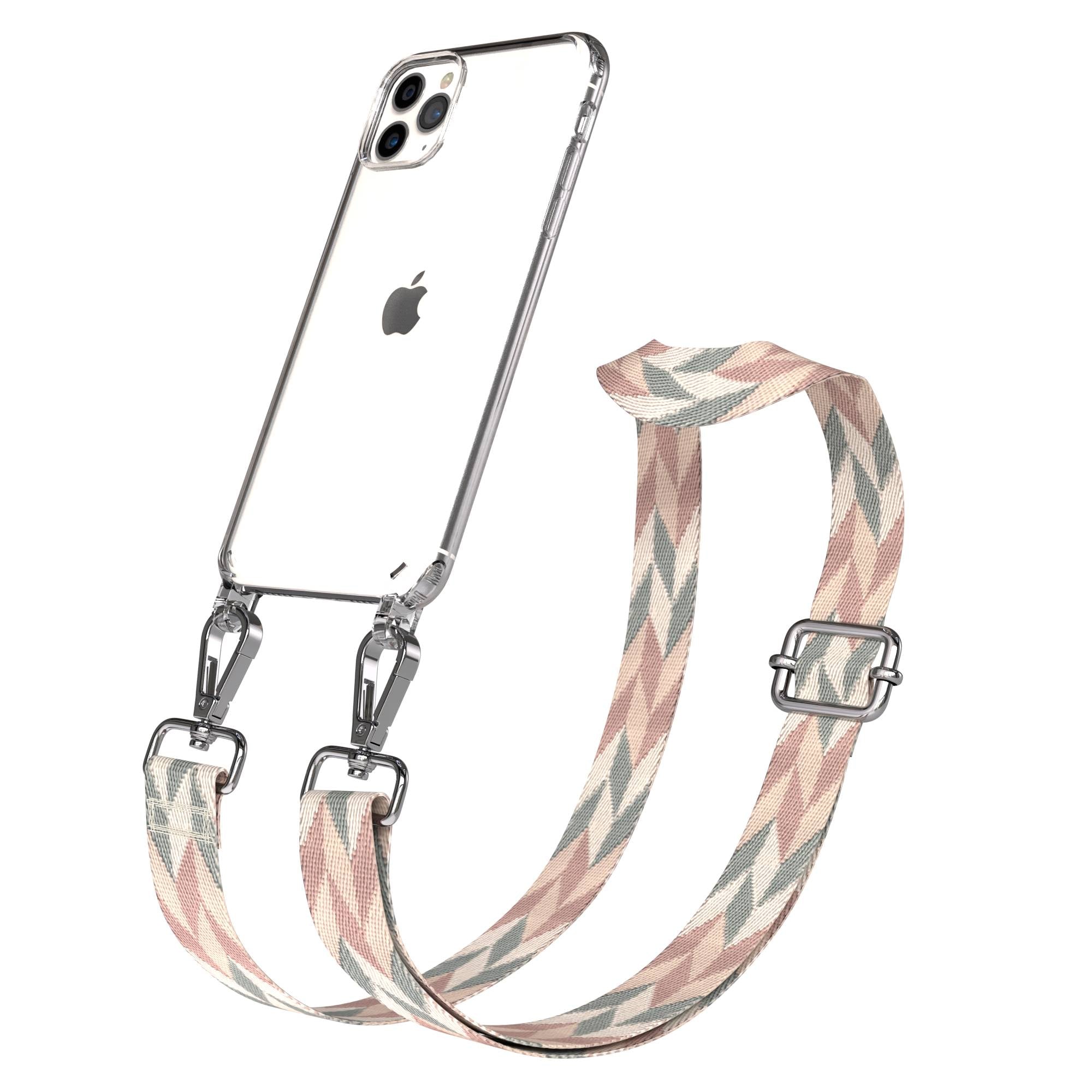 iPhone 11 Pro Max Handykette mit verstellbarem Boho Trageriemen von EAZY CASE 