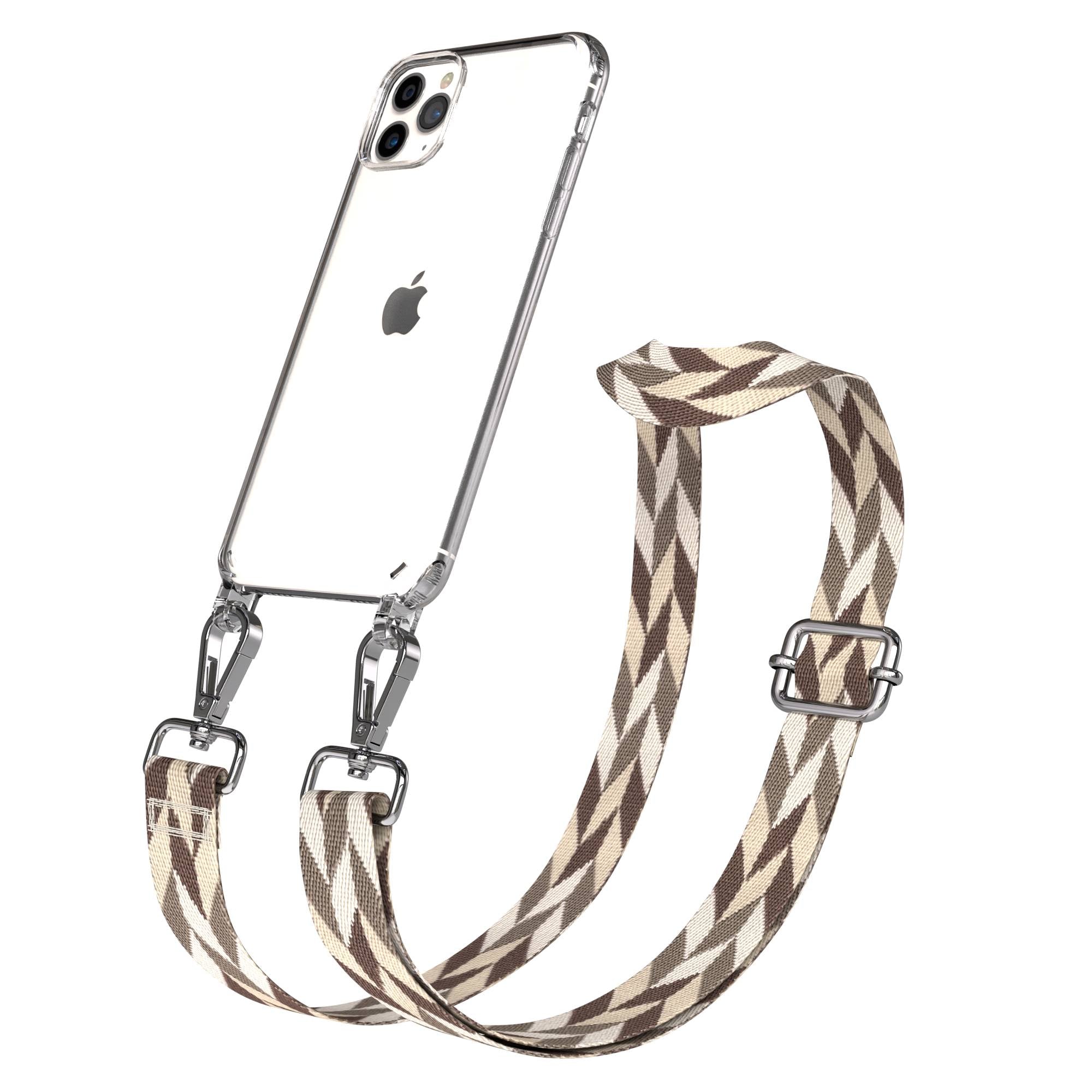 iPhone 11 Pro Max Handykette mit verstellbarem Boho Trageriemen von EAZY CASE 