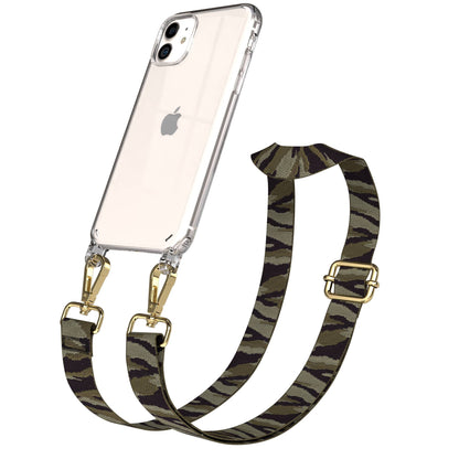 iPhone 11 Handykette verstellbar mit Boho Band Polyester Metallapplikationen 