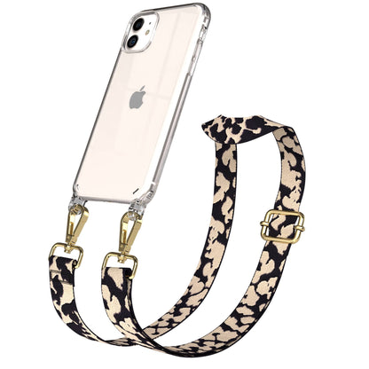 iPhone 11 Handykette verstellbar mit Boho Band Polyester Metallapplikationen 