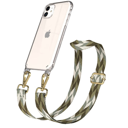 iPhone 11 Handykette verstellbar mit Boho Band Polyester Metallapplikationen 