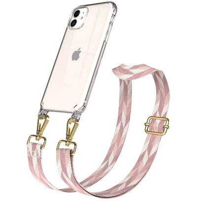 iPhone 11 Handykette verstellbar mit Boho Band Polyester Metallapplikationen 