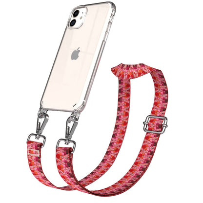 iPhone 11 Handykette verstellbar mit Boho Band Polyester Metallapplikationen 
