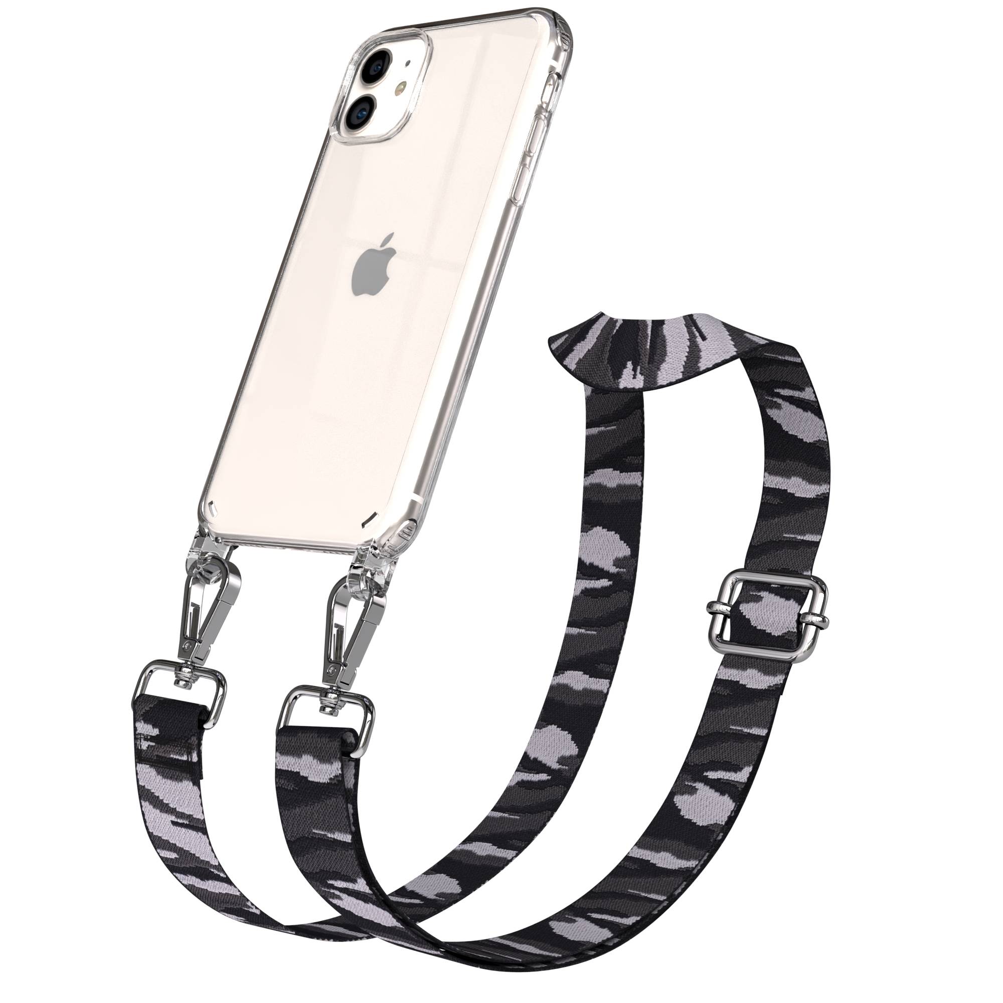 iPhone 11 Handykette verstellbar mit Boho Band Polyester Metallapplikationen 