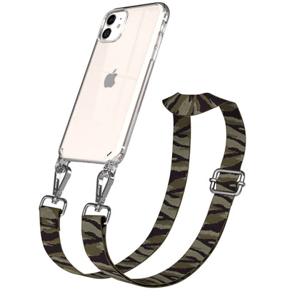 iPhone 11 Handykette verstellbar mit Boho Band Polyester Metallapplikationen 
