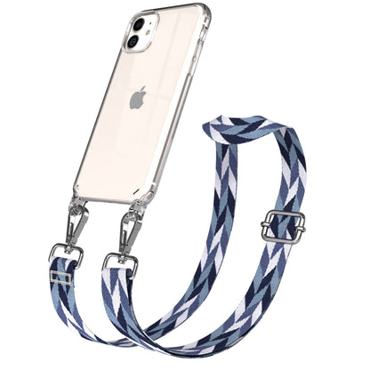 iPhone 11 Handykette verstellbar mit Boho Band Polyester Metallapplikationen 
