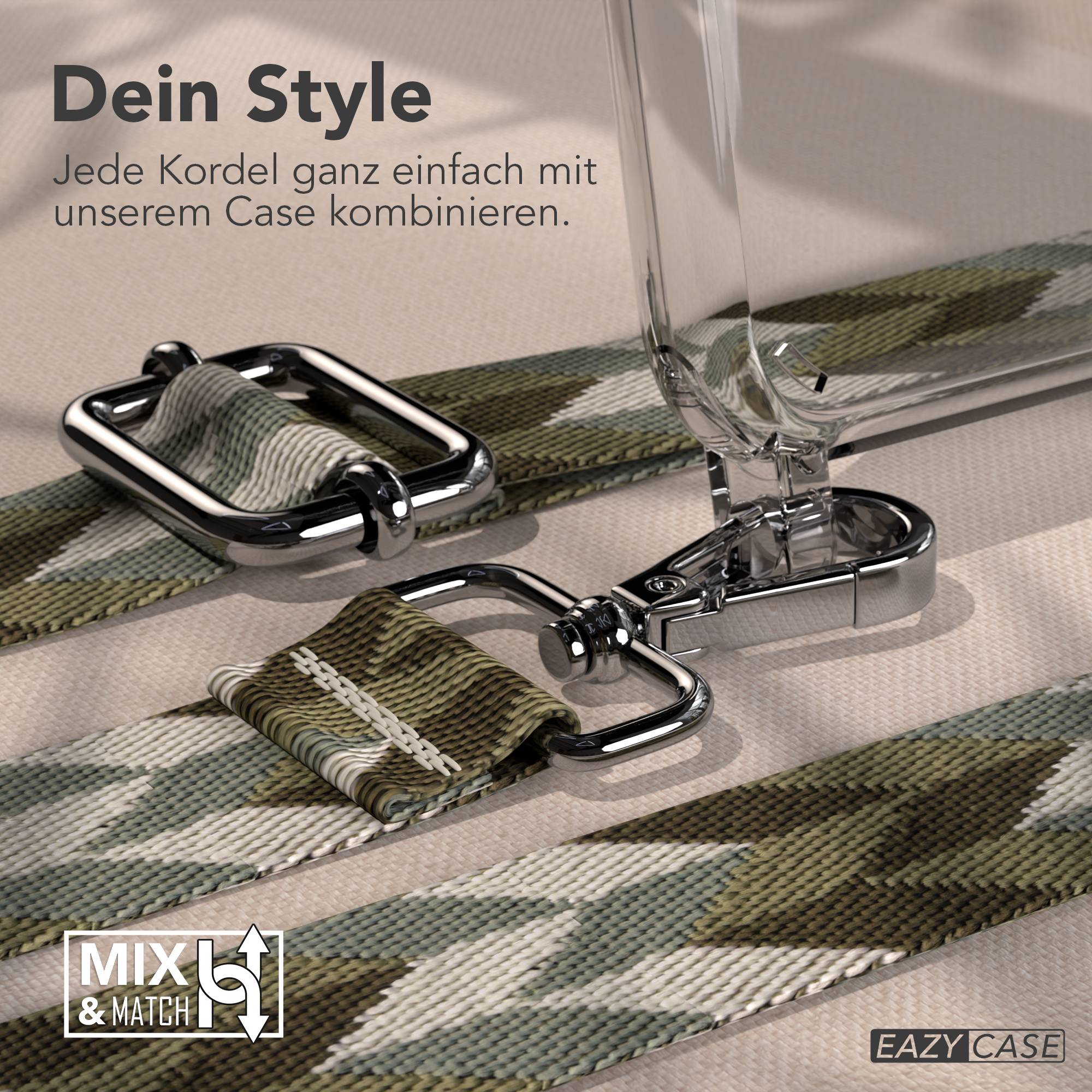 iPhone 11 Handykette verstellbar mit Boho Band Polyester Metallapplikationen 