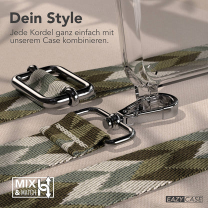 iPhone 11 Handykette verstellbar mit Boho Band Polyester Metallapplikationen 