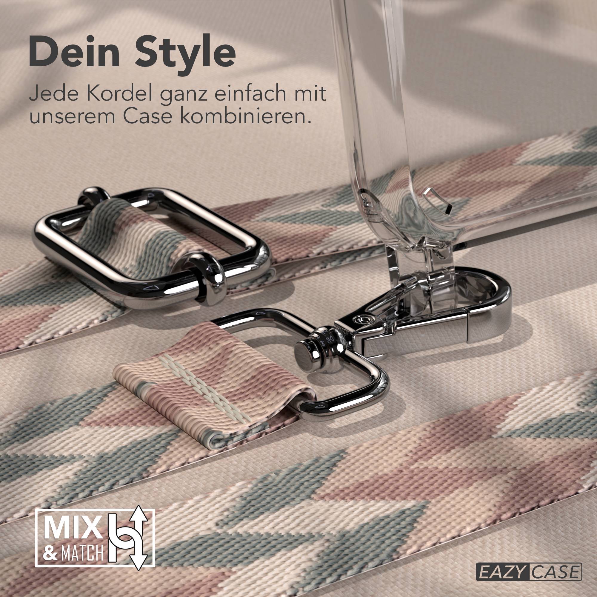 iPhone 11 Handykette verstellbar mit Boho Band Polyester Metallapplikationen 