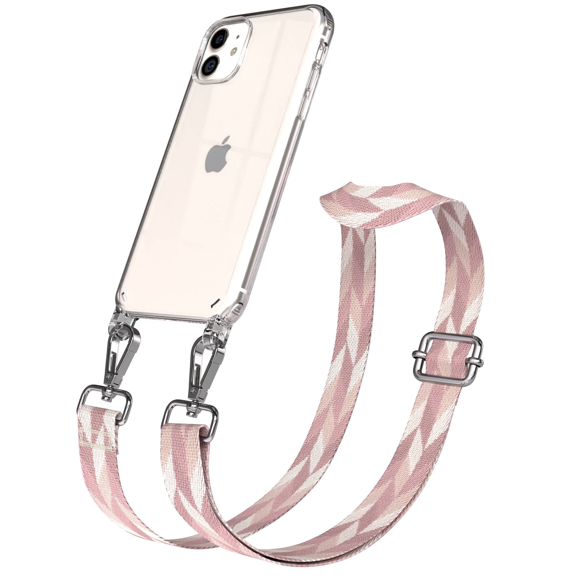 iPhone 11 Handykette verstellbar mit Boho Band Polyester Metallapplikationen 