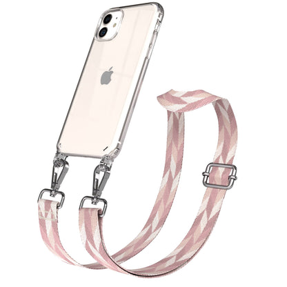 iPhone 11 Handykette verstellbar mit Boho Band Polyester Metallapplikationen 