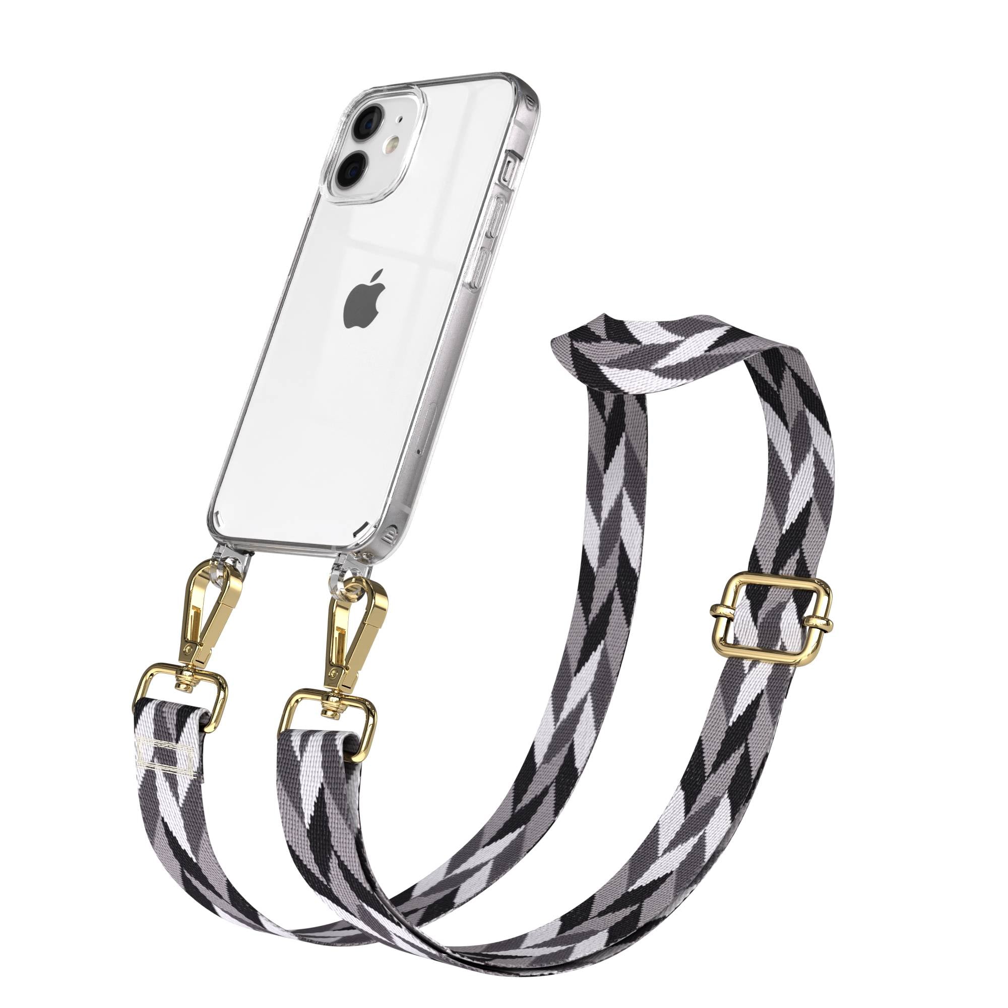 iPhone 12 Mini Handykette mit verstellbarem Boho Band von EAZY CASE 