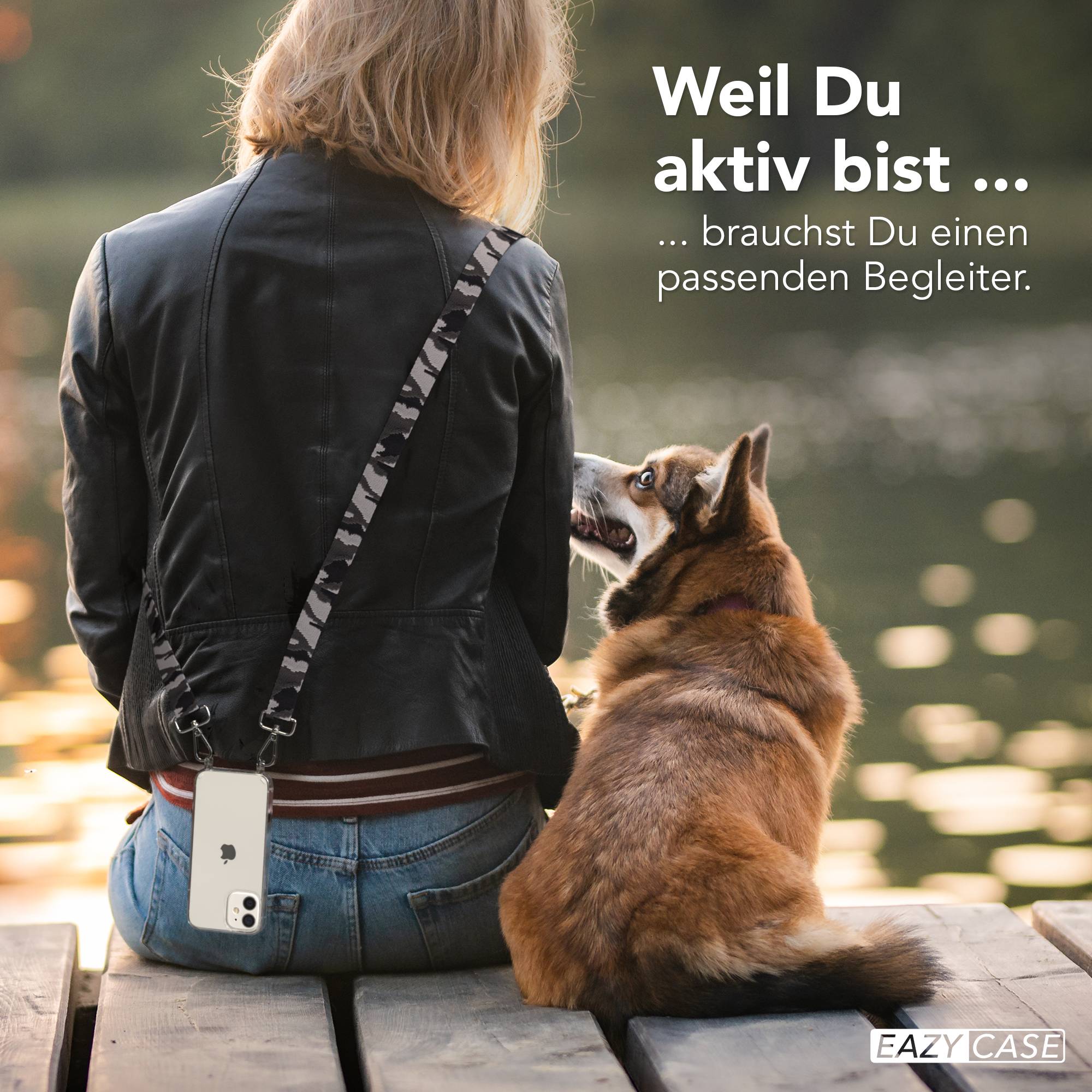 iPhone 12 Mini Handykette mit verstellbarem Boho Band von EAZY CASE 