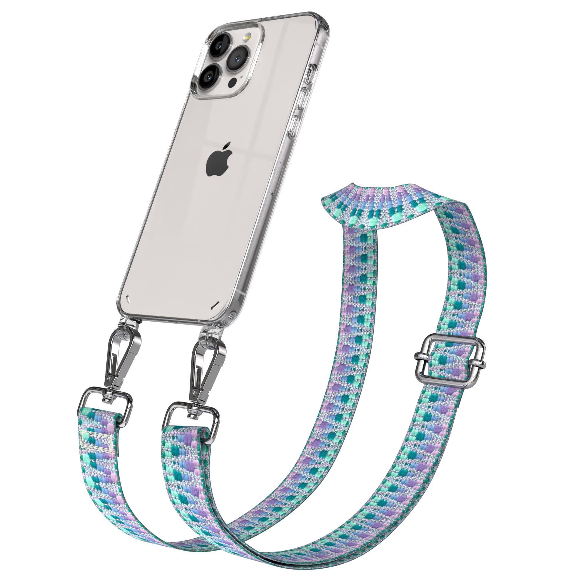 iPhone 13 Pro Max Handykette mit Boho Band verstellbar EAZY CASE 