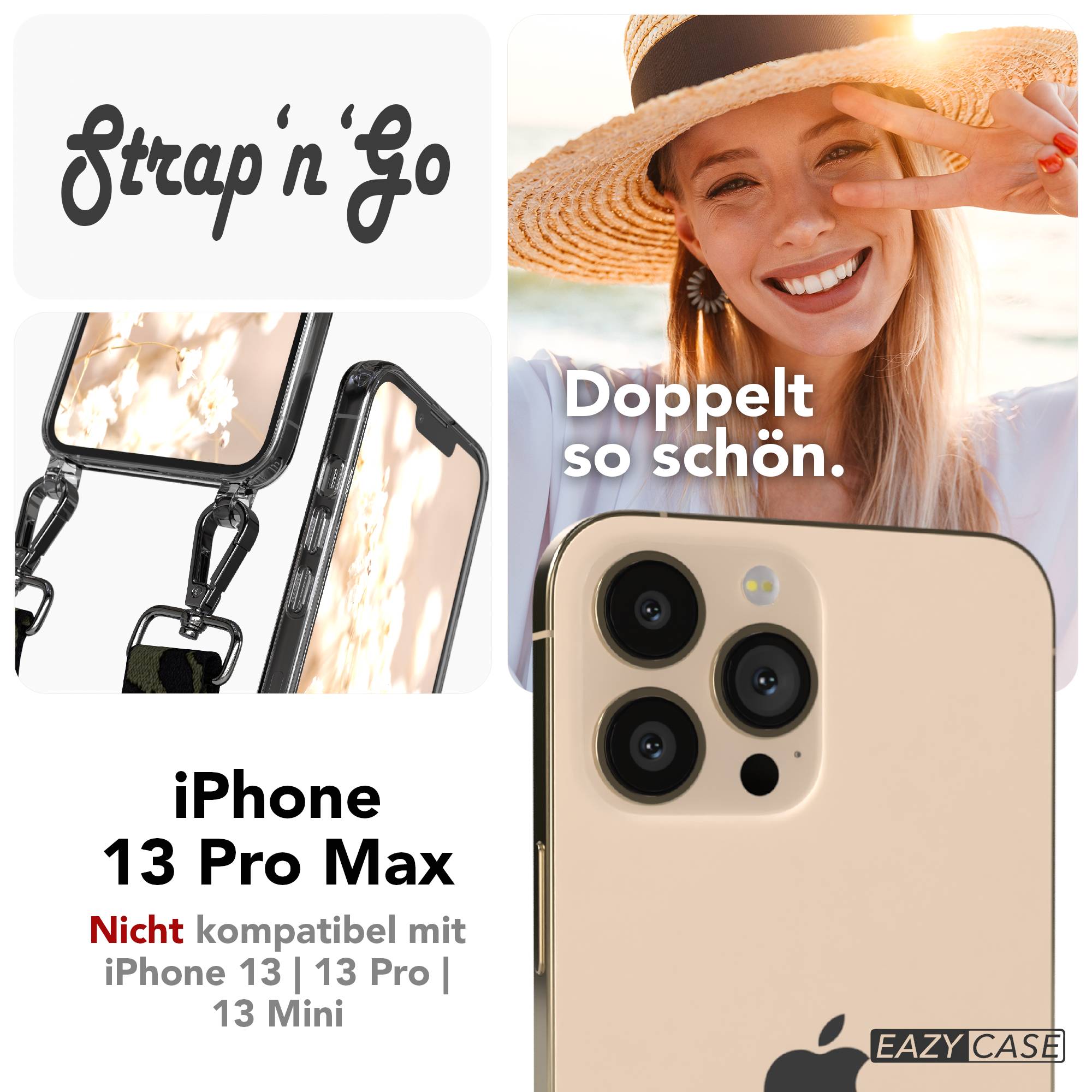 iPhone 13 Pro Max Handykette mit Boho Band verstellbar EAZY CASE 