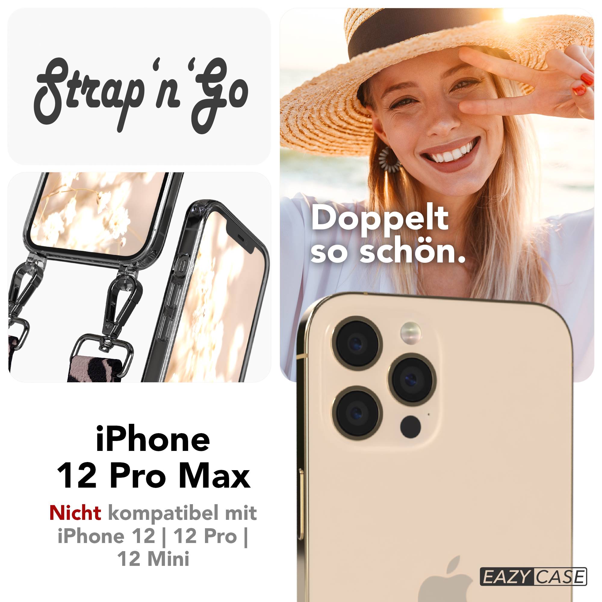 iPhone 12 Pro Max Handykette mit verstellbarem Boho Band von EAZY CASE 