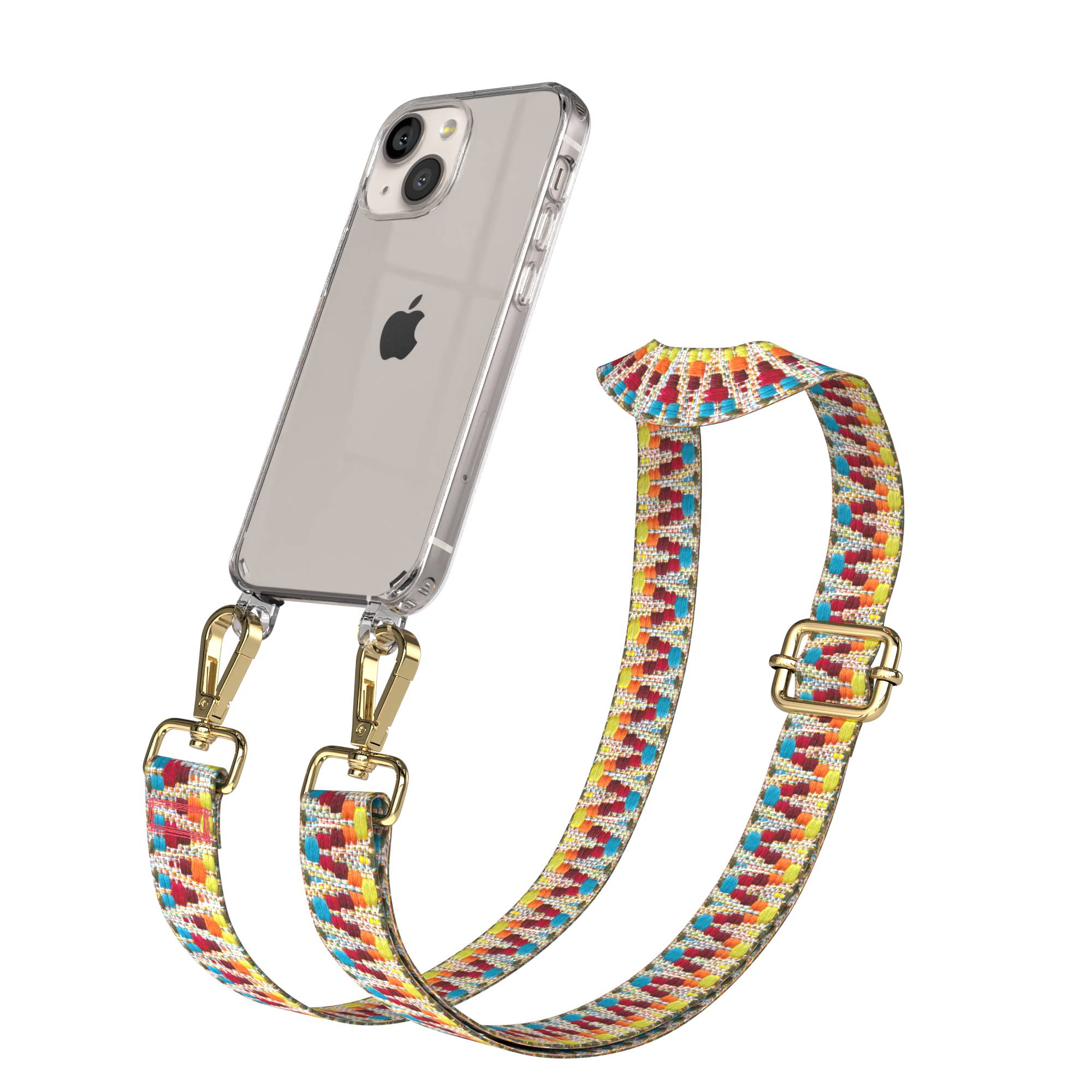 iPhone 13 Mini Handykette mit verstellbarem Band und Boho Design 