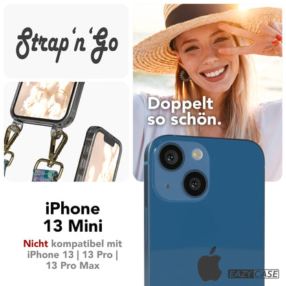 iPhone 13 Mini Handykette mit verstellbarem Band und Boho Design 