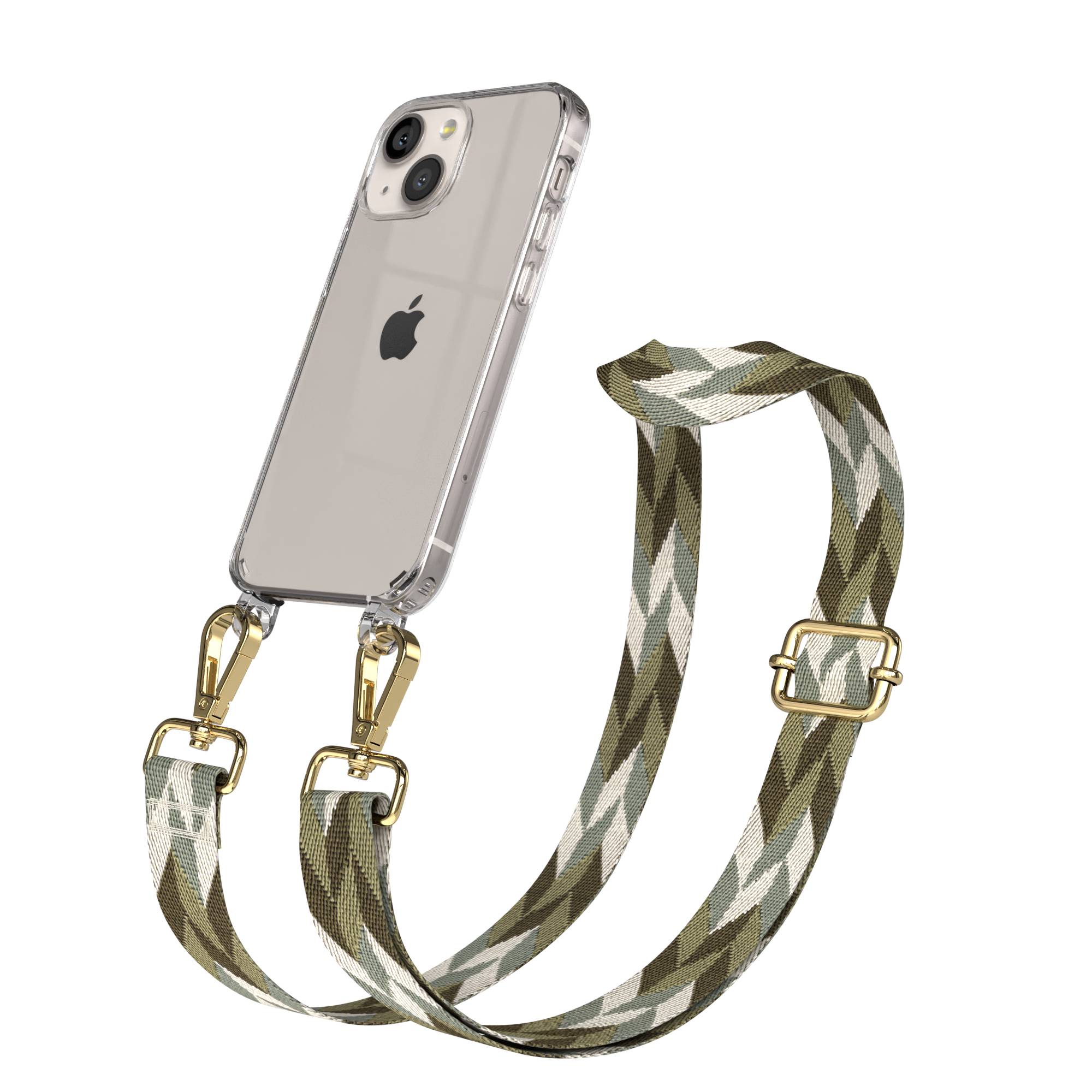 iPhone 13 Mini Handykette mit verstellbarem Band und Boho Design 