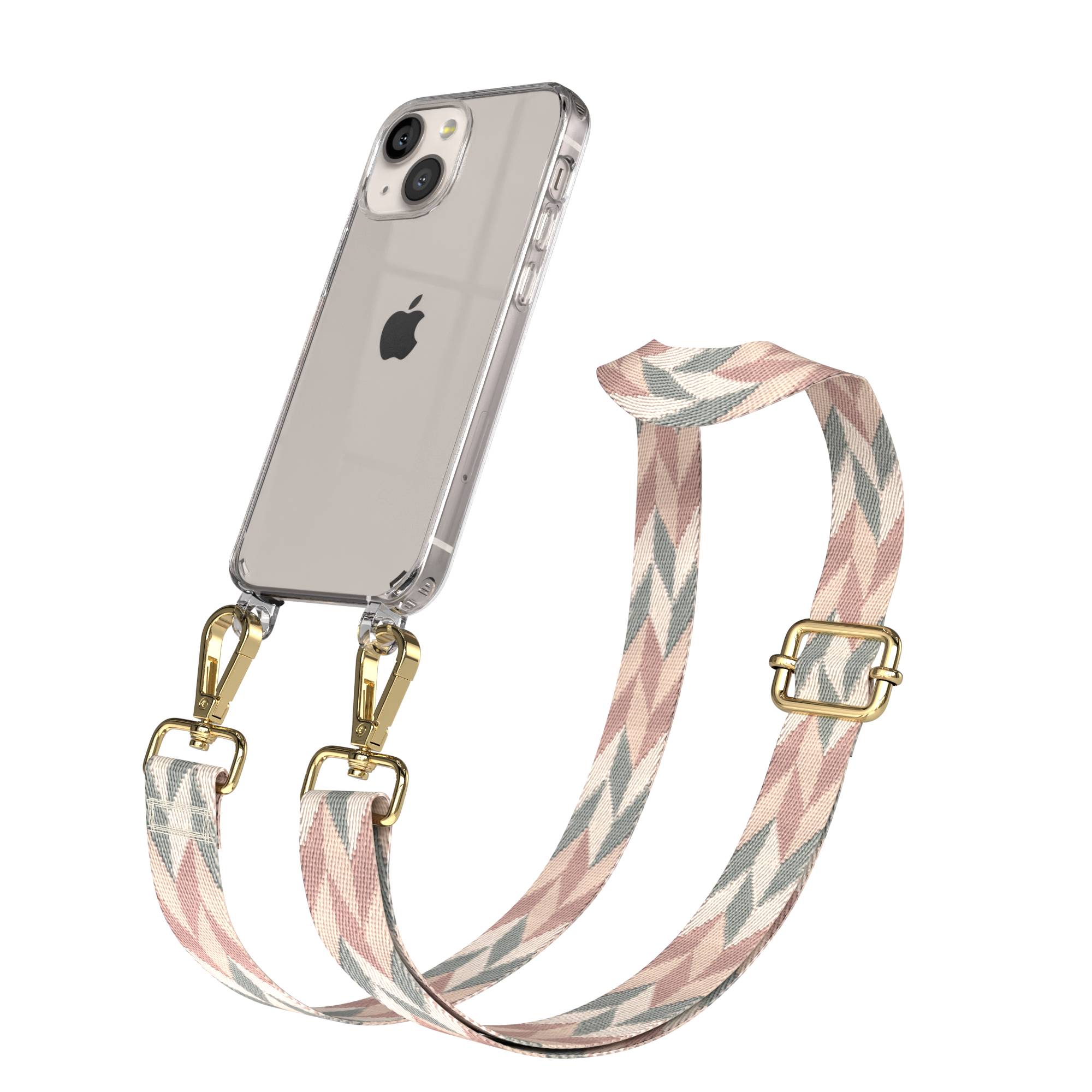 iPhone 13 Mini Handykette mit verstellbarem Band und Boho Design 