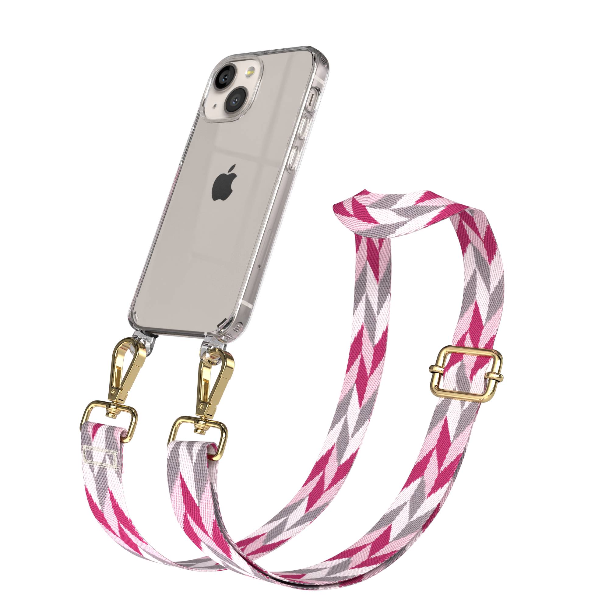 iPhone 13 Mini Handykette mit verstellbarem Band und Boho Design 