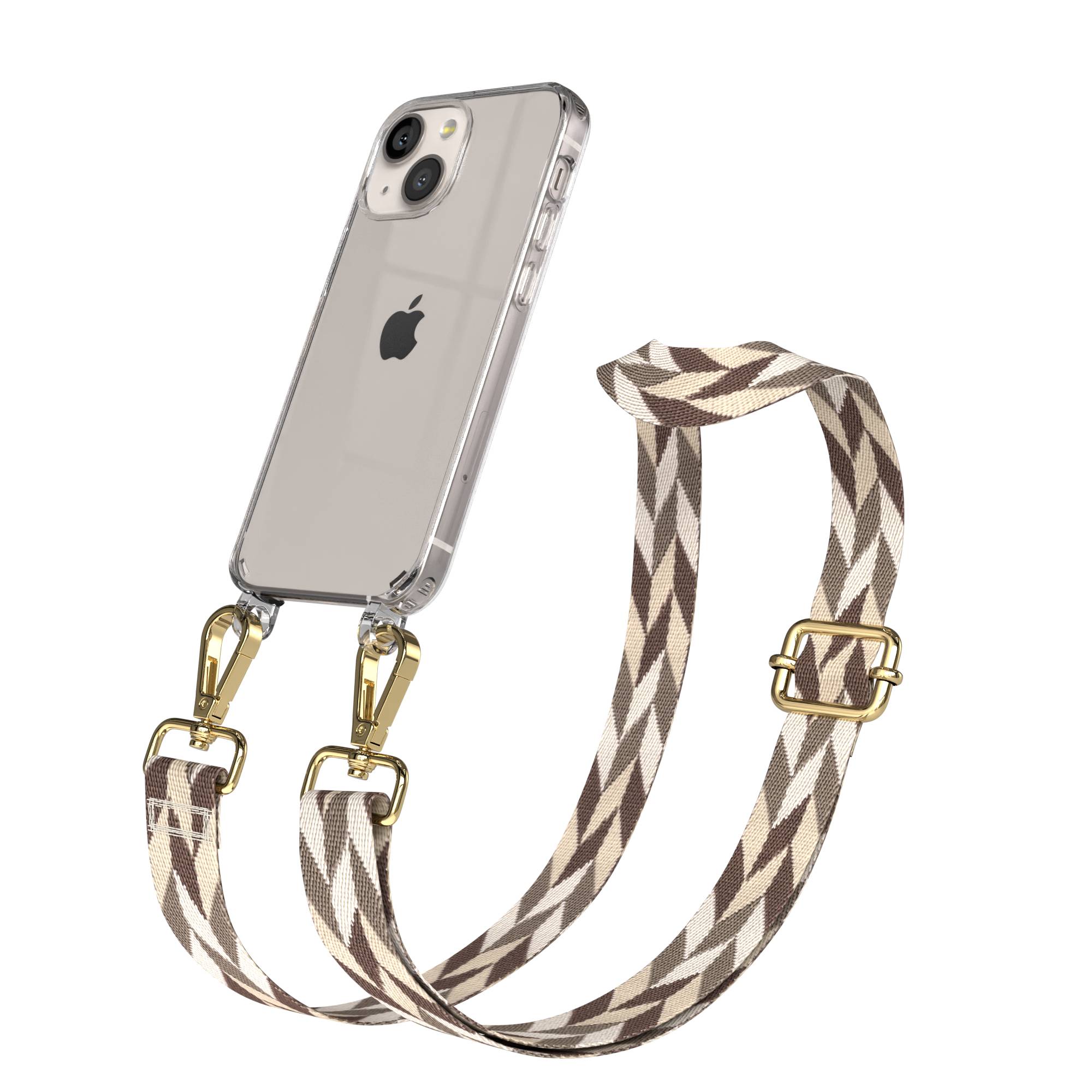 iPhone 13 Mini Handykette mit verstellbarem Band und Boho Design 