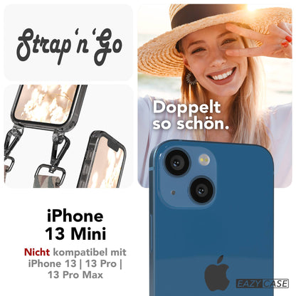 iPhone 13 Mini Handykette mit verstellbarem Band und Boho Design 