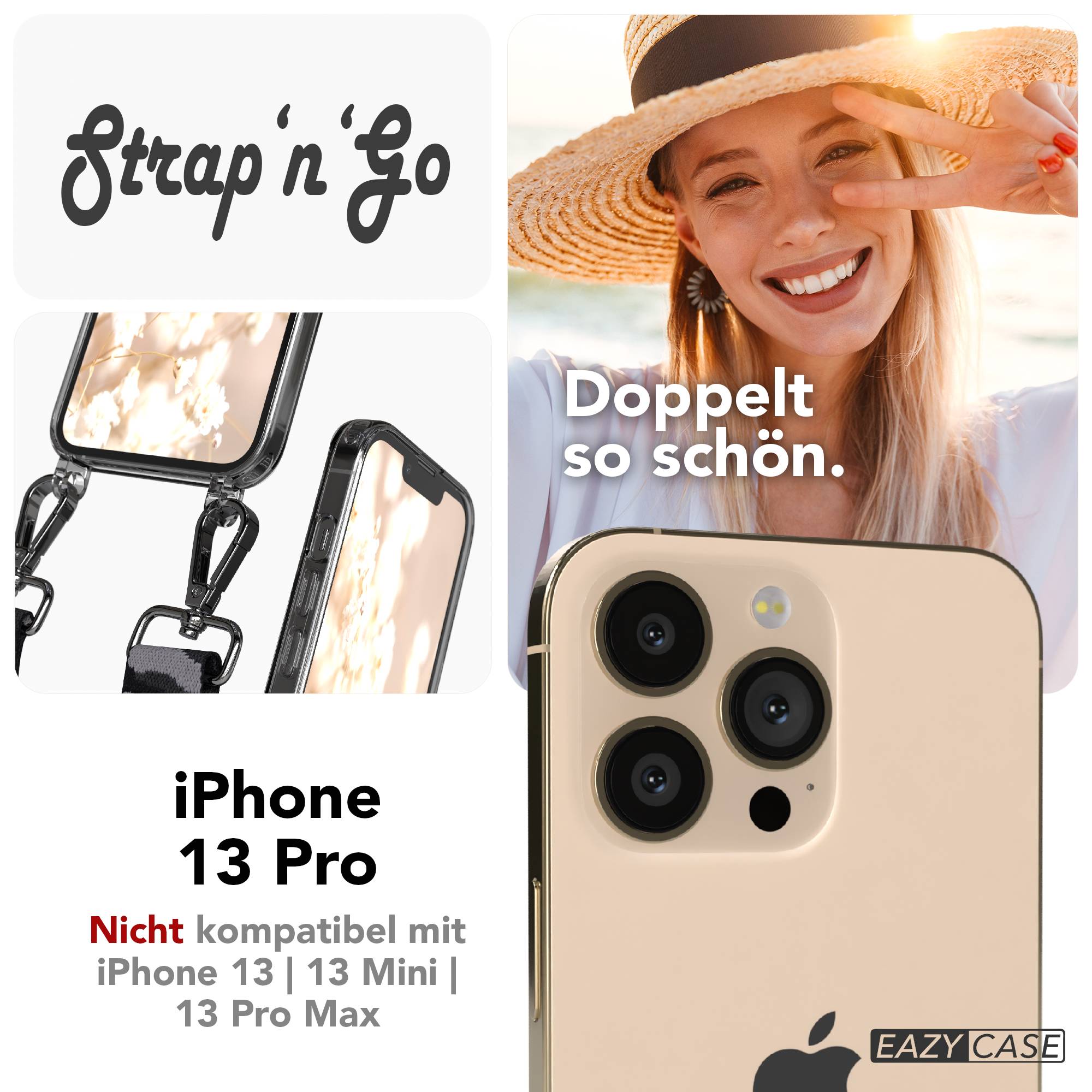 iPhone 13 Pro Handykette mit Boho Band verstellbar EAZY CASE 